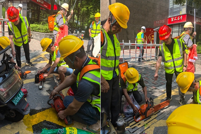 漳州市园林绿化应急抢险队在做出发前准备。福建省住房和城乡建设厅供图